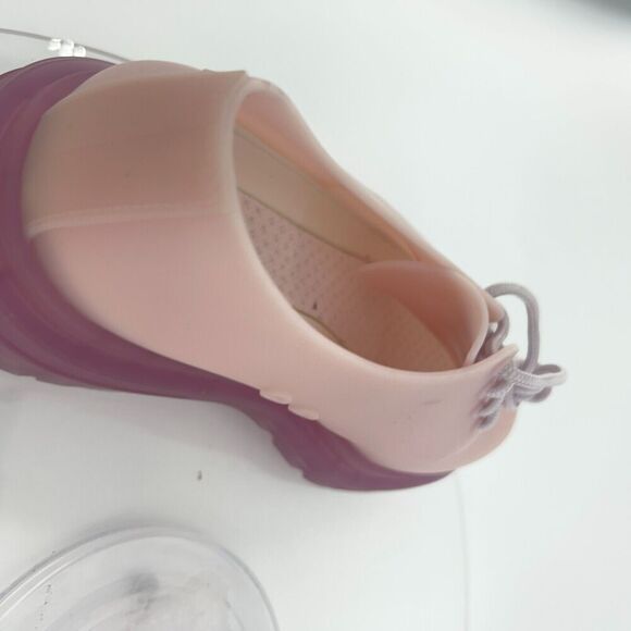 Melissa Melissa Bass Ad Oxford Sneaker Size 9 Pink Rubber Chunky Platform Shoe - Picture 15 of 16
